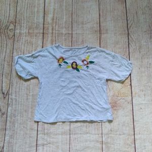 Vertbaudet gray short sleeve tshirt sz 6